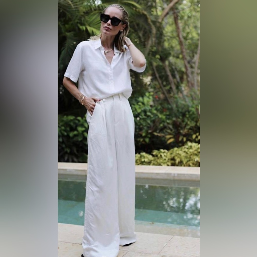 NWT Anine Bing white Carla pants XS